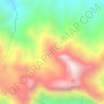 Topografische kaart Pitayo, hoogte, reliëf