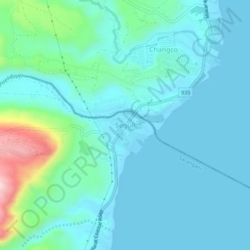 Topografische kaart Seguil, hoogte, reliëf