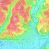Topografische kaart La Combe de l'Isle, hoogte, reliëf