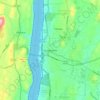 Topografische kaart Poughkeepsie, hoogte, reliëf