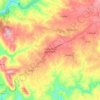 Topografische kaart Cernache do Bonjardim, hoogte, reliëf