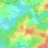 Topografische kaart O Añón de Verdillo, hoogte, reliëf