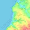 Topografische kaart Kervel Izella, hoogte, reliëf