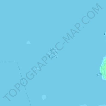 Topografische kaart Saint Joseph Sound, hoogte, reliëf