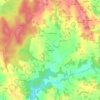 Topografische kaart Le Merle, hoogte, reliëf