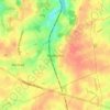 Topografische kaart Marbisoux, hoogte, reliëf