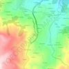 Topografische kaart A Caseta de Ansemil, hoogte, reliëf