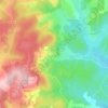 Topografische kaart Les Costas, hoogte, reliëf