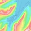 Topografische kaart Ísafjörður, hoogte, reliëf
