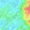 Topografische kaart La Dixmerie, hoogte, reliëf