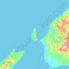 Topografische kaart Rau Island, hoogte, reliëf