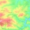 Topografische kaart Wauden, hoogte, reliëf