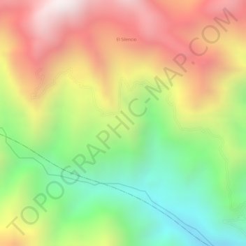 Topografische kaart El Guamo, hoogte, reliëf