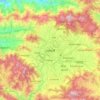 Topografische kaart Kathmandu, hoogte, reliëf