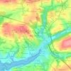 Topografische kaart Leur ar Hardis, hoogte, reliëf
