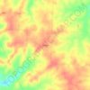 Topografische kaart Eldridge, hoogte, reliëf