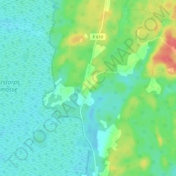 Topografische kaart Stret, hoogte, reliëf