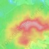 Topografische kaart Mont Pagnotte, hoogte, reliëf