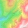 Topografische kaart Bénétant, hoogte, reliëf