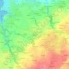 Topografische kaart Croas de Prat Keruscat, hoogte, reliëf