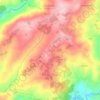 Topografische kaart Pindo, hoogte, reliëf