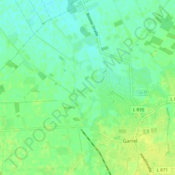 Topografische kaart Kaifort, hoogte, reliëf