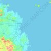 Topografische kaart Round Top Island, hoogte, reliëf