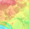 Topografische kaart Cane End, hoogte, reliëf