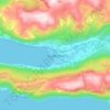 Topografische kaart Nordfjordeid, hoogte, reliëf