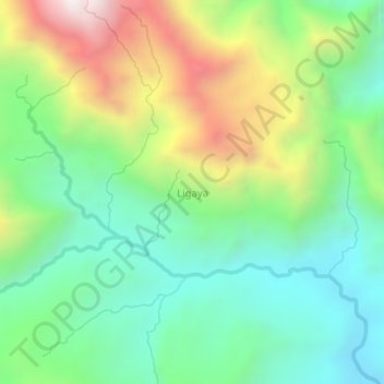 Topografische kaart Ligaya, hoogte, reliëf