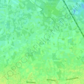 Topografische kaart Snepseind, hoogte, reliëf