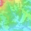 Topografische kaart Argüébanes, hoogte, reliëf