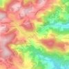 Topografische kaart Yzeron, hoogte, reliëf