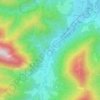 Topografische kaart Buchau, hoogte, reliëf