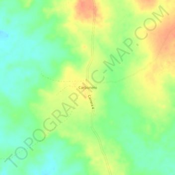 Topografische kaart Carbonero, hoogte, reliëf