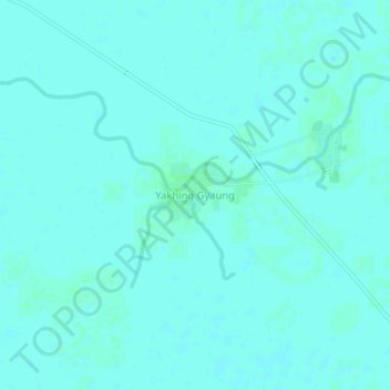 Topografische kaart Yakhine Gyaung, hoogte, reliëf