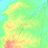 Topografische kaart Cuatro Bocas, hoogte, reliëf