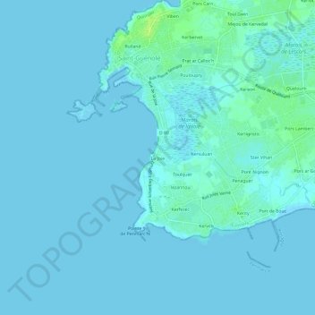 Topografische kaart La Joie, hoogte, reliëf