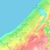 Topografische kaart Témara ⵜⵎⴰⵔⴰ تمارة, hoogte, reliëf