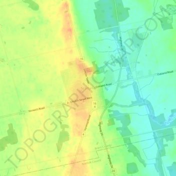 Topografische kaart Scotland, hoogte, reliëf