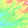 Topografische kaart Alpha de Coto Brus, hoogte, reliëf
