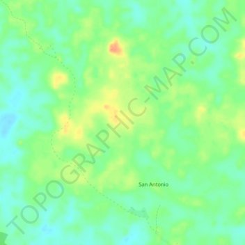 Topografische kaart San Antonio, hoogte, reliëf