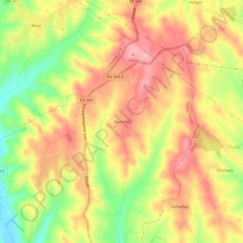 Topografische kaart Alcorriol, hoogte, reliëf