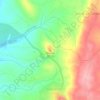 Topografische kaart Raposa, hoogte, reliëf