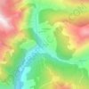 Topografische kaart Le Roux, hoogte, reliëf
