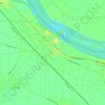 Topografische kaart Saqeel, hoogte, reliëf