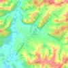 Topografische kaart Coatesville, hoogte, reliëf
