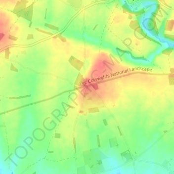 Topografische kaart Ready Token, hoogte, reliëf