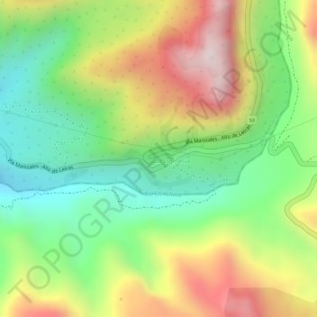 Topografische kaart El 8, hoogte, reliëf