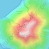 Topografische kaart Stromboli, hoogte, reliëf